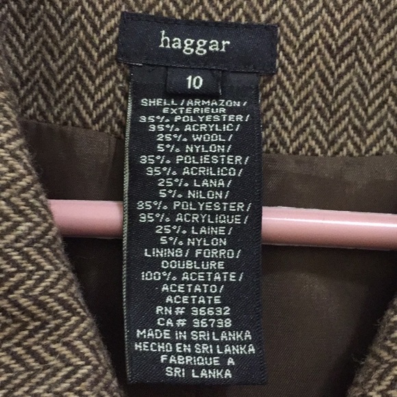 Haggar brown tweed jacket (sz 10) - Picture 3 of 8